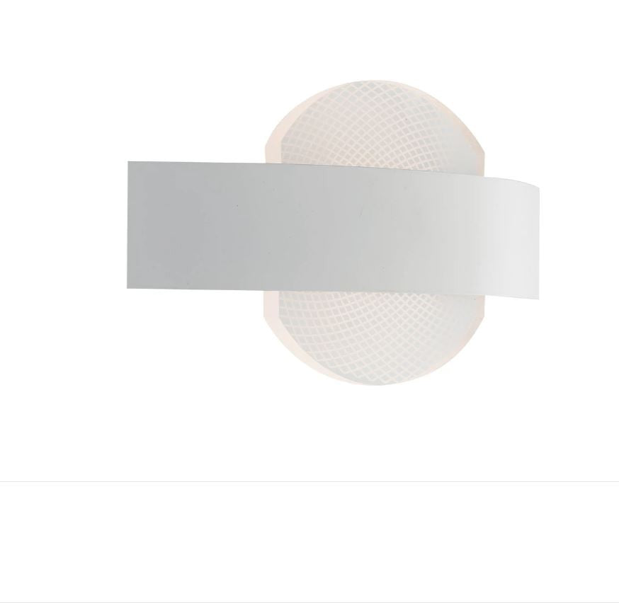 Applique LED in metallo bianco diffusore in acrilico satinato con decoro 11W 4000°k 1210lm ETERNITY Applique LED in metallo bianco diffusore in acrilico satinato con decoro 11W 4000°k 1210lm ETERNITY